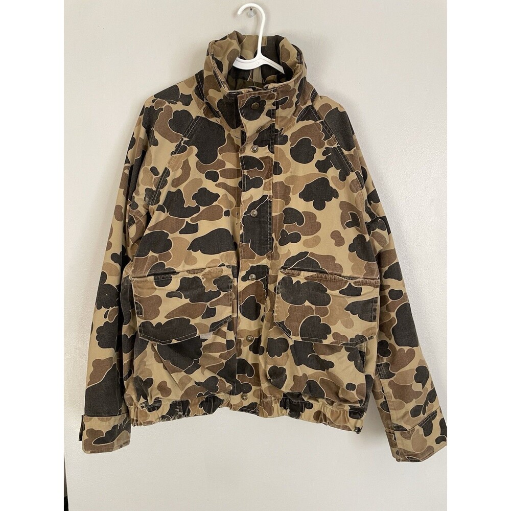 Vtg 1987 Columbia Sportwear Duck Camo Gore-Tex Hunting Jacket USA Sz M Utility